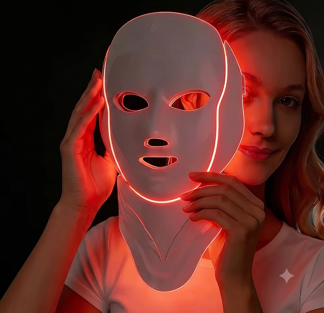 Masque Visage & Cou LED Luminothérapie – Soin Anti-Âge & Éclat