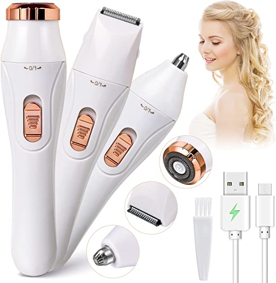 Épilateur Électrique 3 en 1 — Nez, Aisselles & Jambes