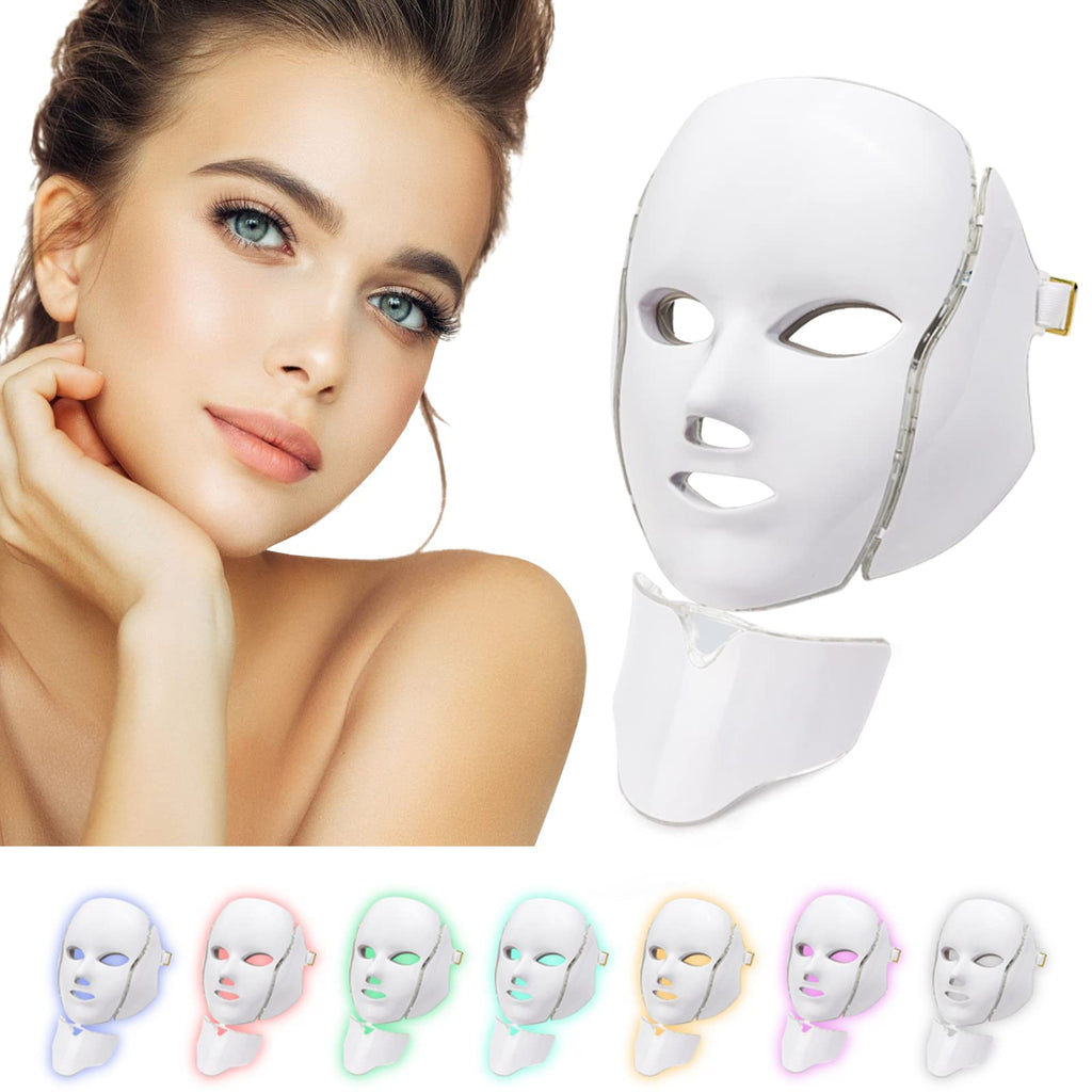 Masque Visage & Cou LED Luminothérapie – Soin Anti-Âge & Éclat