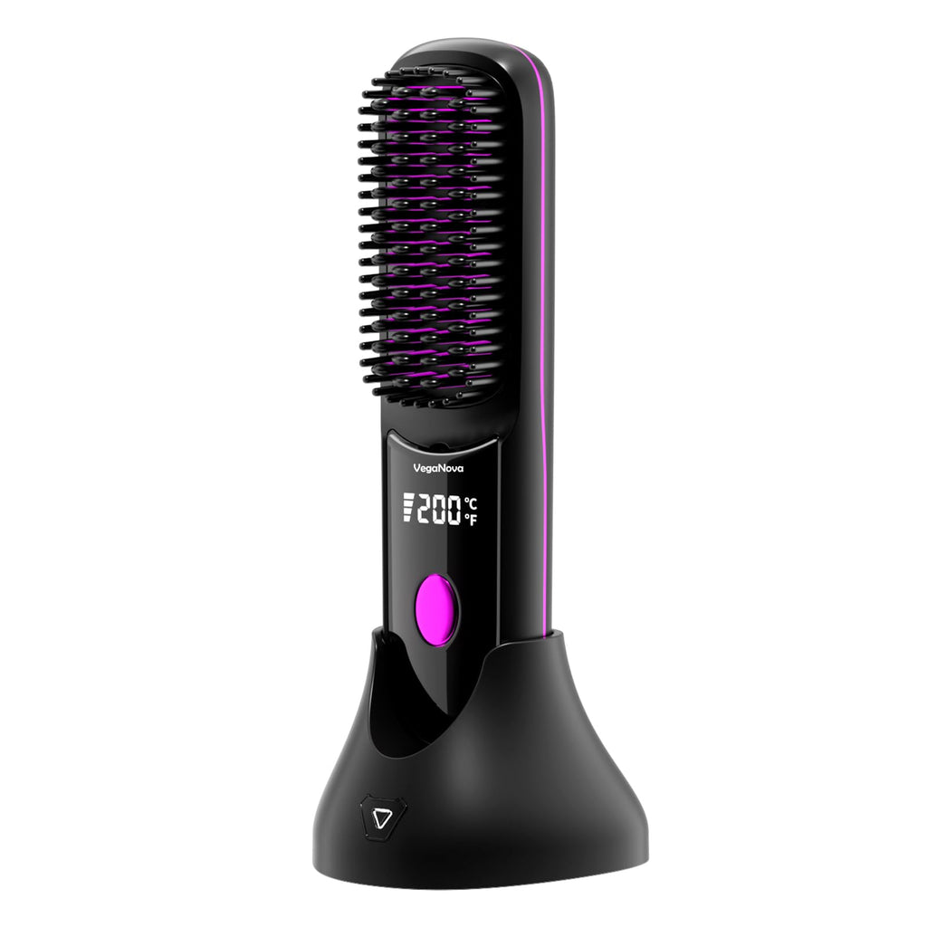 Brosse Lissante Chauffante Sans Fil – Lissage & Brillance Nomade